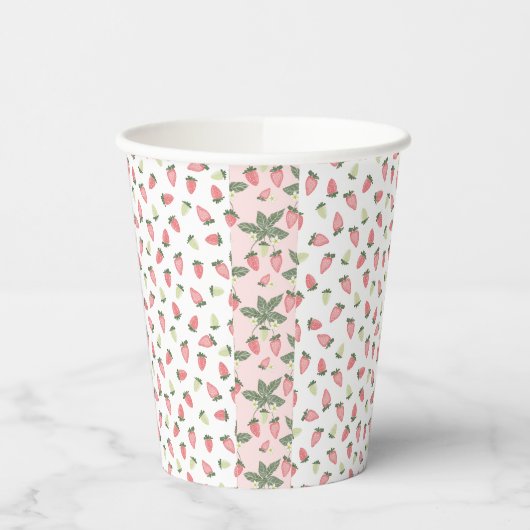 Wilde Erdbeeren Papier Cups Pappbecher (Links)