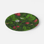 Wilde Erdbeeren Pappteller (Schrägansicht)