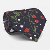 Wilde Erdbeeren (Polarnacht) - Neck Tie Krawatte (Gerollt)