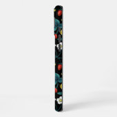 Wilde Erdbeeren rot/gelb/blau/schwarz iPhone Hülle (Linke Seite)