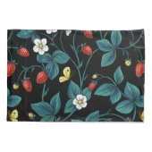 Wilde Erdbeeren rot/gelb/blau/schwarz Kissenbezug (Rückseite-Links)