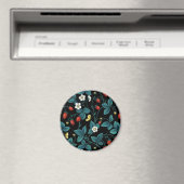 Wilde Erdbeeren rot/gelb/blau/schwarz Magnet (In Situ (Geschirrspüler))