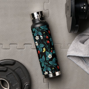 Wilde Erdbeeren rot/gelb/blau/schwarz Trinkflasche