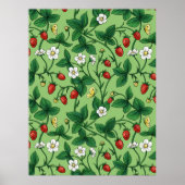 Wilde Erdbeeren rot/gelb/grün/ Poster (Vorne)