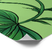 Wilde Erdbeeren rot/gelb/grün/ Poster (Ecke)