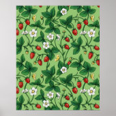 Wilde Erdbeeren rot/gelb/grün/ Poster (Vorne)