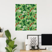Wilde Erdbeeren rot/gelb/grün/ Poster (Heimbüro)