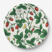 Wilde Erdbeeren rot/gelb/grün/weißlich Pappteller (Vorderseite)