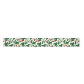 Wilde Erdbeeren rot/gelb/grün/weißlich Satinband (Vorderseite)
