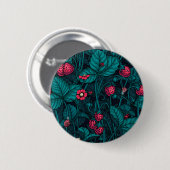Wilde Erdbeeren, rot und blau Button (Vorne & Hinten)
