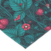 Wilde Erdbeeren, rot und blau Kurzer Tischläufer (Ecke)