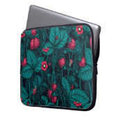 Wilde Erdbeeren, rot und blau Laptopschutzhülle (Vorderseite Links)