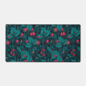 Wilde Erdbeeren, rot und blau Schreibtischunterlage (Vorderseite)