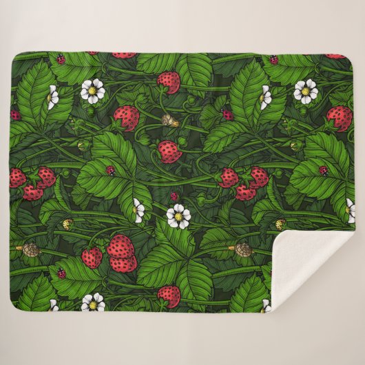 Wilde Erdbeeren Sherpadecke (Vorderseite (Horizontal))