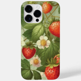 Wilde Erdbeeren Sommer Wasserfarbe Case-Mate iPhone 14 Pro Max Hülle