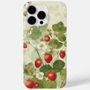 Wilde Erdbeeren Sommer Wasserfarbe Case-Mate iPhone 14 Pro Max Hülle