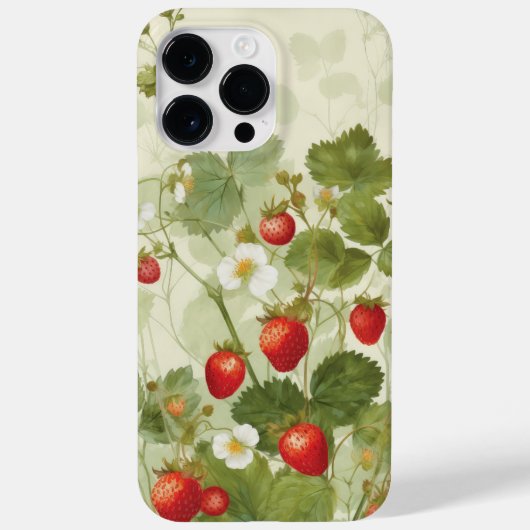 Wilde Erdbeeren Sommer Wasserfarbe Case-Mate iPhone Hülle (Rückseite)