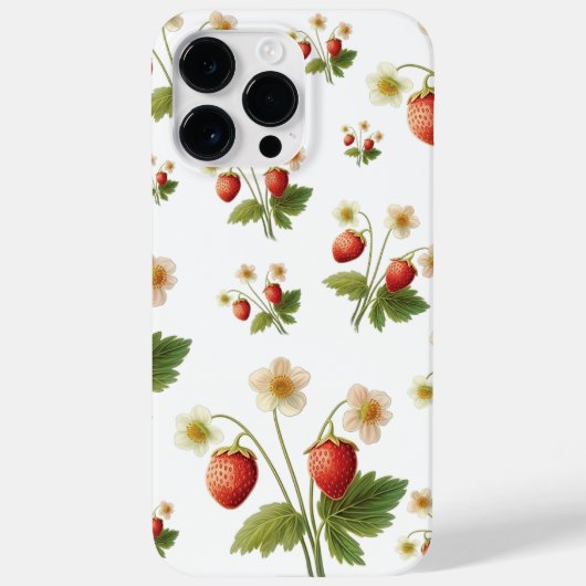 Wilde Erdbeeren Sommer Wasserfarbe Case-Mate iPhone Hülle (Rückseite)
