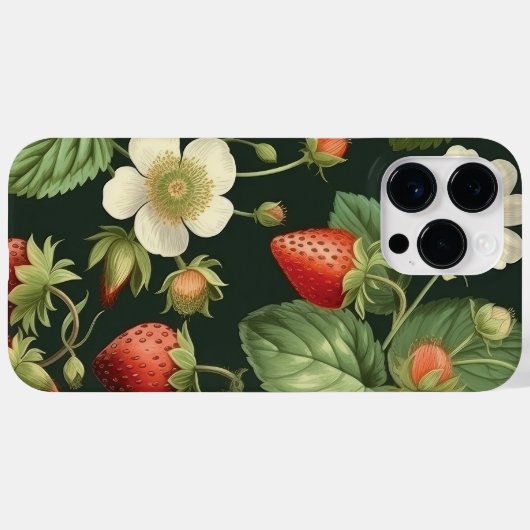 Wilde Erdbeeren Sommer Wasserfarbe Case-Mate iPhone Hülle (Rückseite (Horizontal))