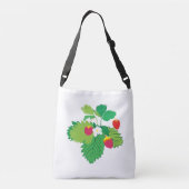 Wilde Erdbeeren-Tasche Tragetaschen Mit Langen Trägern (Rückseite)