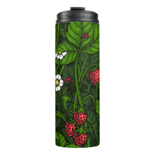Wilde Erdbeeren Thermosbecher