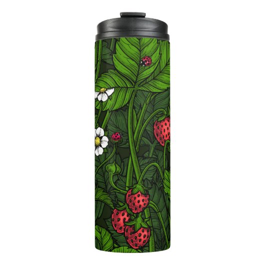 Wilde Erdbeeren Thermosbecher (Vorderseite)
