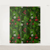 Wilde Erdbeeren Wandteppich (Vorderseite)