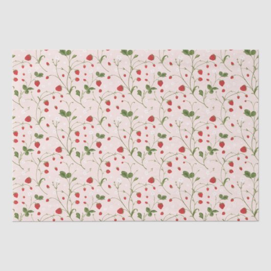 Wilde Erdbeeren (Wäsche) - Gewebepapier Seidenpapier (Vorderseite)