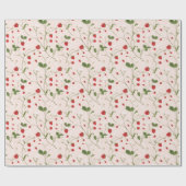 Wilde Erdbeeren (Wäsche) - Umhüllungspapier Geschenkpapier (Flach)