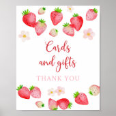 Wilde Erdbeerkarten und Geschenke Geburtstagszeich Poster (Vorne)