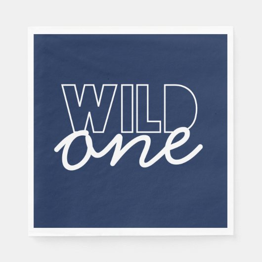 Wilde erste Geburtstagsservietten Serviette (Vorderseite)