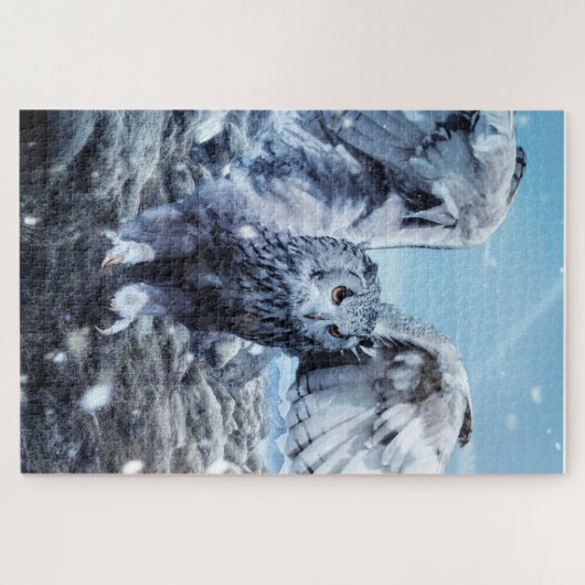 Wilde Eule Puzzle (Horizontal)