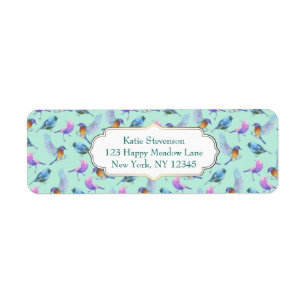 Wilde exotische Vögel farbenfrohe Wasserfarben Mus