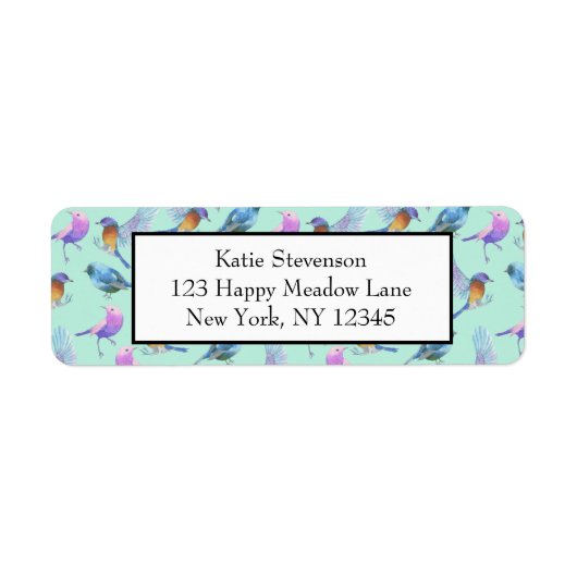 Wilde exotische Vögel farbenfrohe Wasserfarben-Mus (Vorne)