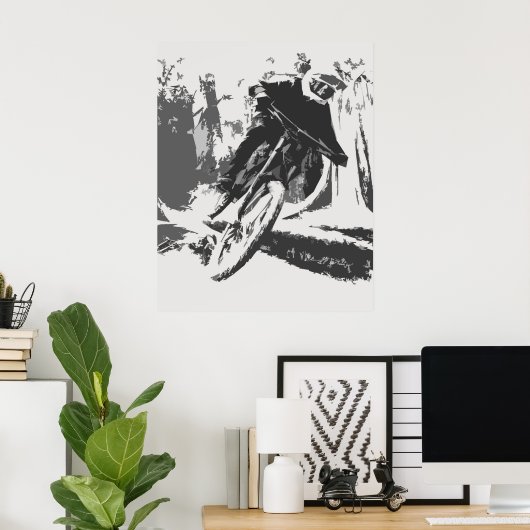 Wilde Fahrt! - BMX Racer Poster (Heimbüro)