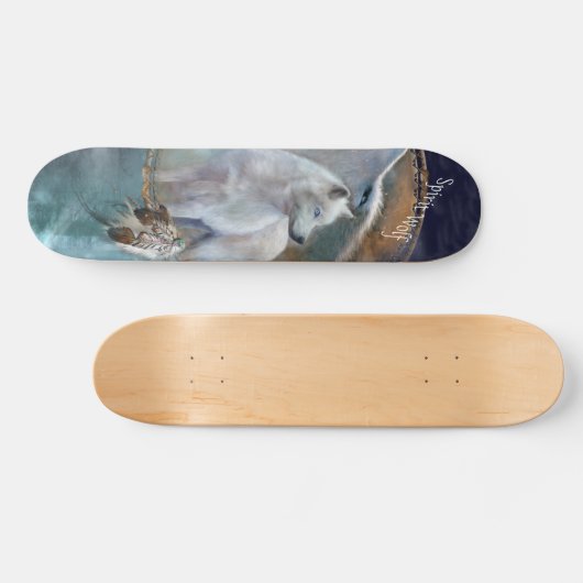 Wilde Fahrt - Geist-Wolf-Skateboard Skateboard (Horizontal)
