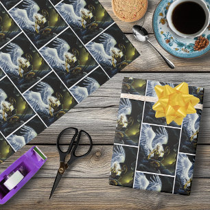 Wilde Fantasy-Krieger-Engel-Schwert Geschenkpapier