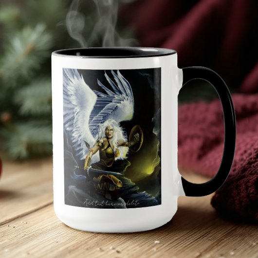 Wilde Fantasy-Krieger-Engel-Schwert Tasse