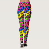 Wilde Farben der Doodle Leggings (Rückseite)