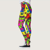 Wilde Farben der Doodle Leggings (Links)