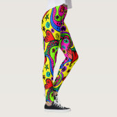 Wilde Farben der Doodle Leggings (Rechts)