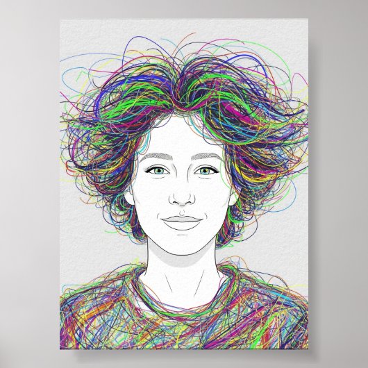 Wilde Farben der Kunst Poster (Vorne)