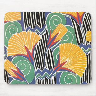 Wilde farbenfrohe Art Deco Blumenmauspad Mousepad