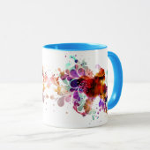 Wilde Farbspritzer Tasse (VorderseiteRechts)