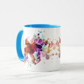 Wilde Farbspritzer Tasse (Vorderseite Links)