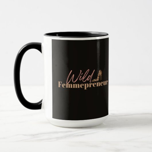 Wilde Femmepreneur-Tasse Schwarz-Pink Tasse (Links)