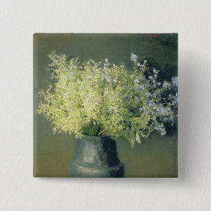 Wilde Fliedern und Vergissmeinnichte, 1889 Button