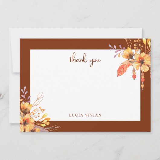 Wilde Flora Brautparty Locarno Dankeskarte (Vorderseite)