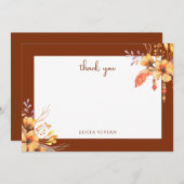 Wilde Flora Brautparty Locarno Dankeskarte (Vorne/Hinten)