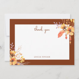 Wilde Flora Brautparty Locarno Dankeskarte